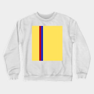 Barcelona Yellow, Red and Blue Bar Stripe Away 1984 - 89 Crewneck Sweatshirt